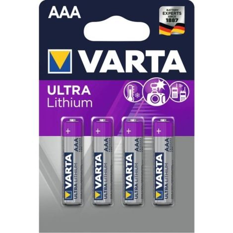 Varta 4 piles Lithium AAA 1,5V
