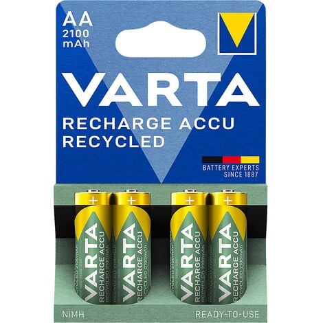 VARTA - 4 piles rechargeables AA / HR6 / LR6 2100mAh - 56706101404 - Ce produit de marque VARTA est neuf.