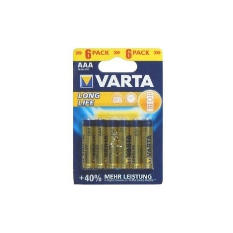 Varta 4103 - Single-use battery - AAA - Alcaline - 1,5 V - 6 pièce(s) - Bleu - Jaune (04103 101 416)