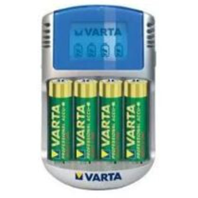 Varta - Chargeur de piles rondes NiMH avec accus lcd Charger 4x5716 & 12V & usb A77949