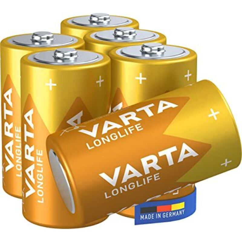 Longlife C Folie 6 Batteria 1 2 Torcia c Alcalina manganese 7600 Ma...