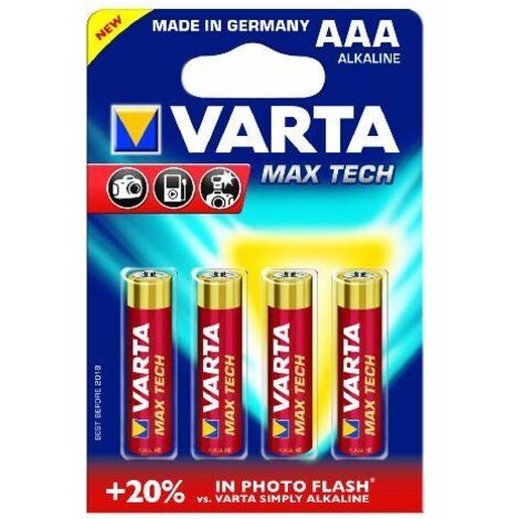 Varta Batteria Max Tech Alcalina Aaa Ministilo 4pz