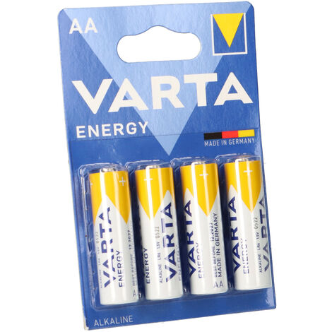 VARTA Batterie Alkaline, Mignon, AA, LR06, 1.5V, Energy, 4 Stück
