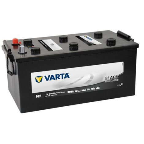 Varta – Batterie de démarrage 12V 200Ah – Intensité de démarrage 1050A – Technologie classique CA/CA – Dimensions 518 x 276 x 242 mm