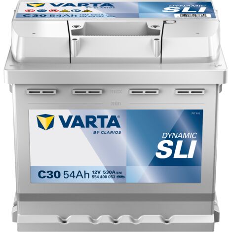 Varta – Batterie de démarrage 12V 54Ah – Courant de démarrage 530A – Technologie classique CA/CA – Compatible Start Stop - 554400053