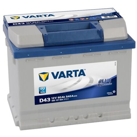 Varta – Batterie de démarrage 12V 60Ah 540A – Technologie sans entretien – Compatible systèmes Start Stop – Dimensions 242x175x190mm