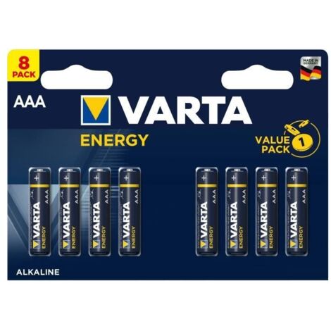 VARTA Batterie Energy Alkaline AAA Micro LR03 1.5V 1Bli=8Stk 4103229418