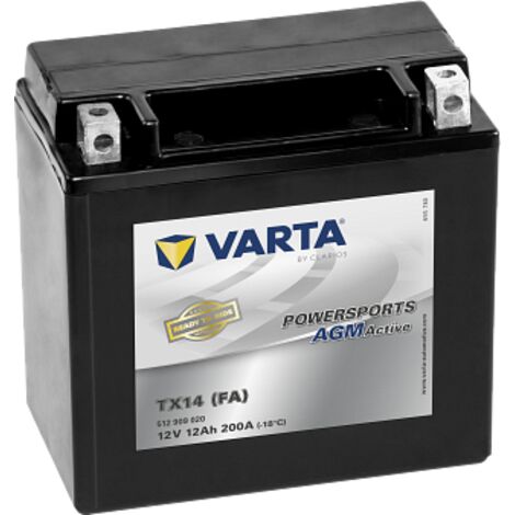 Varta – Batterie moto AGM 12V 12Ah 200A – Technologie scellée pour quad et moto – Polarité plus à gauche – Dimensions 150 x 87 x 146 mm