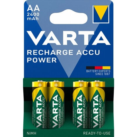 VARTA Piles Accus AA Rechargeable Accu Power 2400mAh Lot De 4
