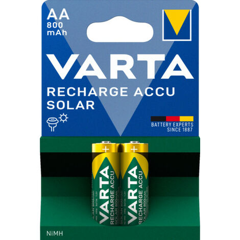 Varta Batterie Recharge Accu Solar AA 800 mAh - Hybrides nickel-métal (NiMH) - 1,2 V - 2 pièces (56736 101 402)