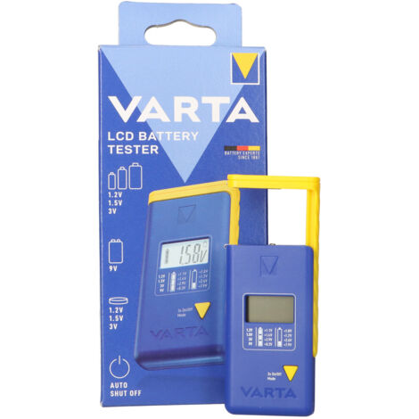 Varta Batterie Tester für AA, AAA, C, D, 9V und Knopfzellen