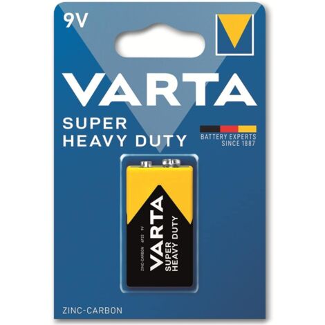 VARTA Batterie Zink-Kohle, E-Block, 6F22, 9V, Superlife, 1 Stück