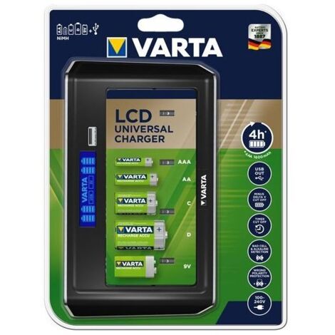 Varta Carica Batterie Universale con Lcd