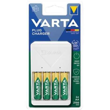 VARTA - Chargeur Plug 2 ou 4 piles