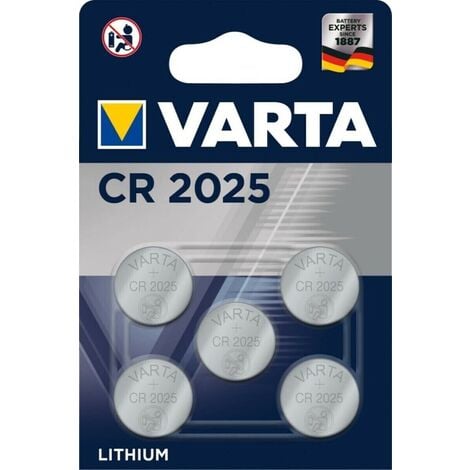 VARTA CONS.VARTA Varta CR2025. Batterietechnologie: Lithium, Batterie Formfaktor: Knopf/Mnze, Batteriespannung: 3 V. Hhe: 2,5 mm, Durchmesser: 2 cm, Gewicht: 2,5 g (6025101415) (06025 101 415)