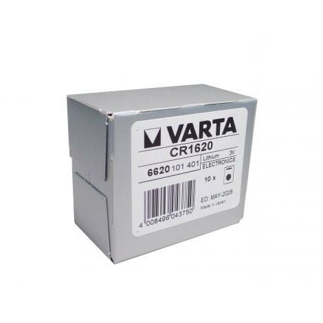 Varta cR 1620 – Pile de bouton (06620 101 401 PACK)