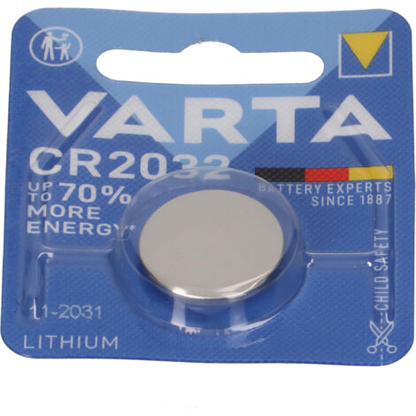 VARTA CR 2032 Lithium-Knopfzelle 3V 100 Stück 1er Blister