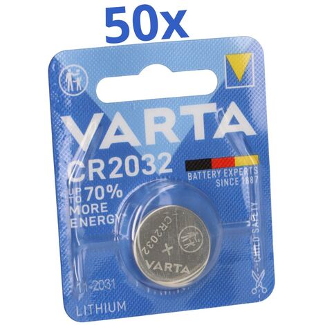 VARTA CR 2032 Lithium-Knopfzelle 3V 50 Stück 1er Blister
