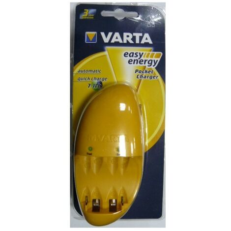 Varta Easy Energy Chargeur 4 accus - AAA/LR03 + AA/LR06 - Temps de charge 7-11h - jaune
