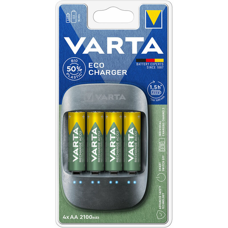 

*ult.unidades* cargador eco charger para pilas aa y aaa con pilas aa - Varta