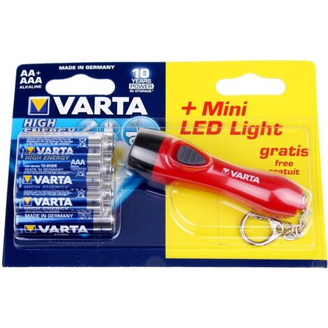 Varta High Energy 4 x AA + 4 x AAA + Lampe Torche.