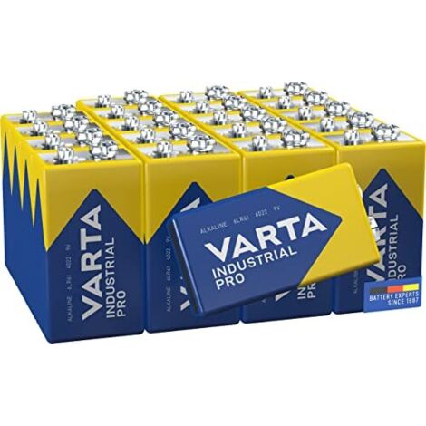 VARTA Industrial Batterie 9V Pacco di Batteria alcaline 6LR61 - Confezione da 20, Made in Germany