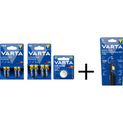 VARTA KIT 90  BATT. LONGLIFE POWER +TORCIA OMAG