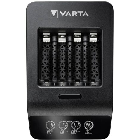 Varta LCD Smart Charger+ 4x 56706 Chargeur de piles rondes NiMH LR03 (AAA), LR6 (AA) A203952