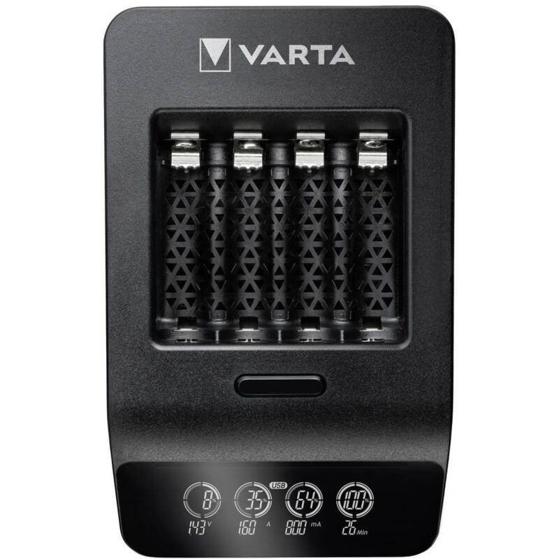 Lcd Smart Charger+ 4x 56706 Chargeur de piles rondes NiMH LR03 (aaa), LR6 (aa) - Varta