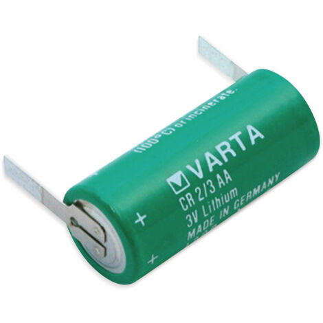 VARTA Lithium-Batterie CR 2/3AA, mit Lötfahnen, 3 V-, 1350 mAh