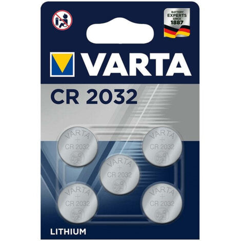 Varta lithium cr2032 knopfzellenbatterie 3v 5 stuck im blister
