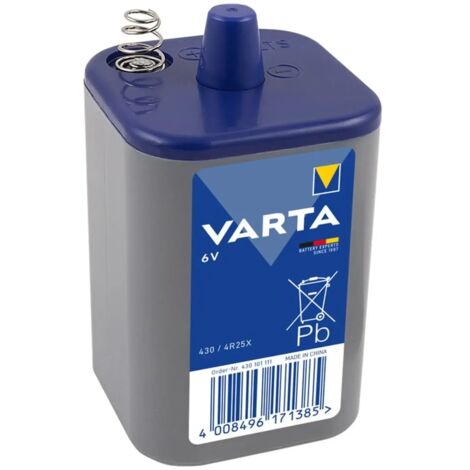 Varta Longlife 4R25 Zinco-Carbonio 6 Volts, Ideale Per Cantiere, Allarme, Segnaletica Stradale Luminosa, Agri