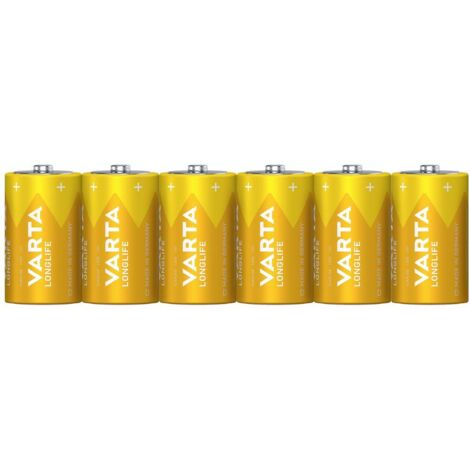 Varta LONGLIFE D Folie 6 Batteria Torcia (D) Alcalina/manganese 15800 mAh 1.5 V 6 pz.