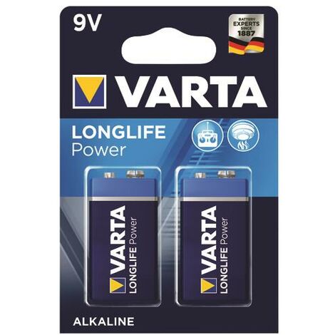Varta Longlife Power 9V Battery Pk2 - VR55990