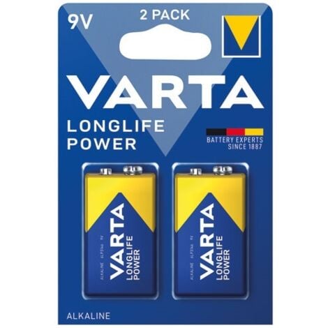 VARTA - Piles longlife power 6LR61 Blister 2
