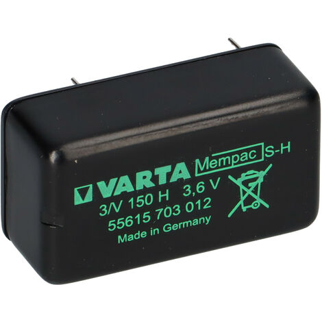 Varta Mempac 3/V150H - 3,6V / 150mAh Print 2/2 ++/-- VKB 55615 703 012