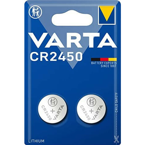Varta Pile Lithium CR2450, 3.0V 560mAh, 2 pièces (06450 101 402)