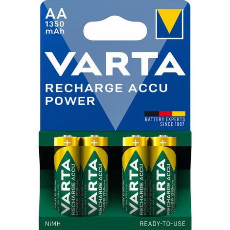 Varta Pile Rechargeable LR6 (AA) NiMH RECH.AC.Power AA1350mAh Bli4 1350 mAh 1.2 V 4 pc(s) (56746 101 404)