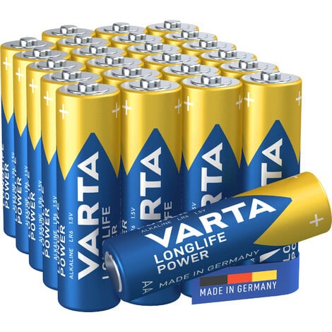 VARTA Piles Alcalines AA Longlife Power Lot De 24 CUBE