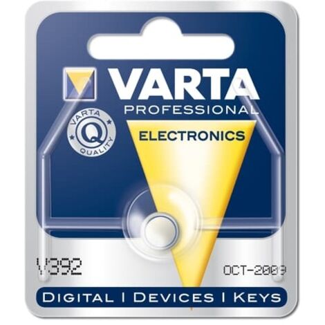 Varta silberne Mikroknopfbatterie SR41 – V392 1,55 V Blister 1 Einheit ø7,9 x 3,6 mm