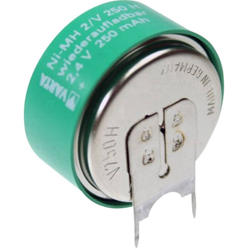 V2/250H-SLF ++/- Batteria ricaricabile a bottone 250H NiMH 250 mAh 2.4 v 1 pz. - Varta