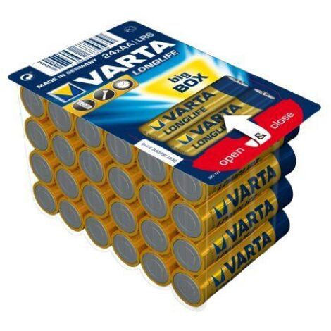 Varta VARTA Longlife AA Cube Pack24 Batteria Stilo (AA) Alcalina/manganese 1.5 V 24 pz.