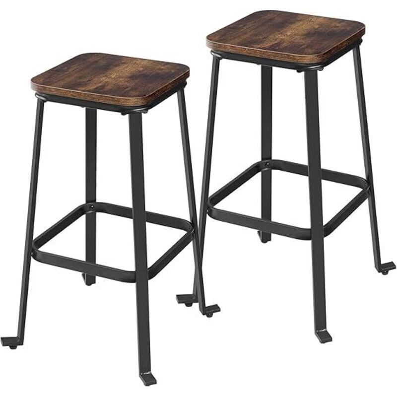 VASAGLE Barhocker, 2er Set, Barstühle, Esszimmerstühle für Kücheninsel