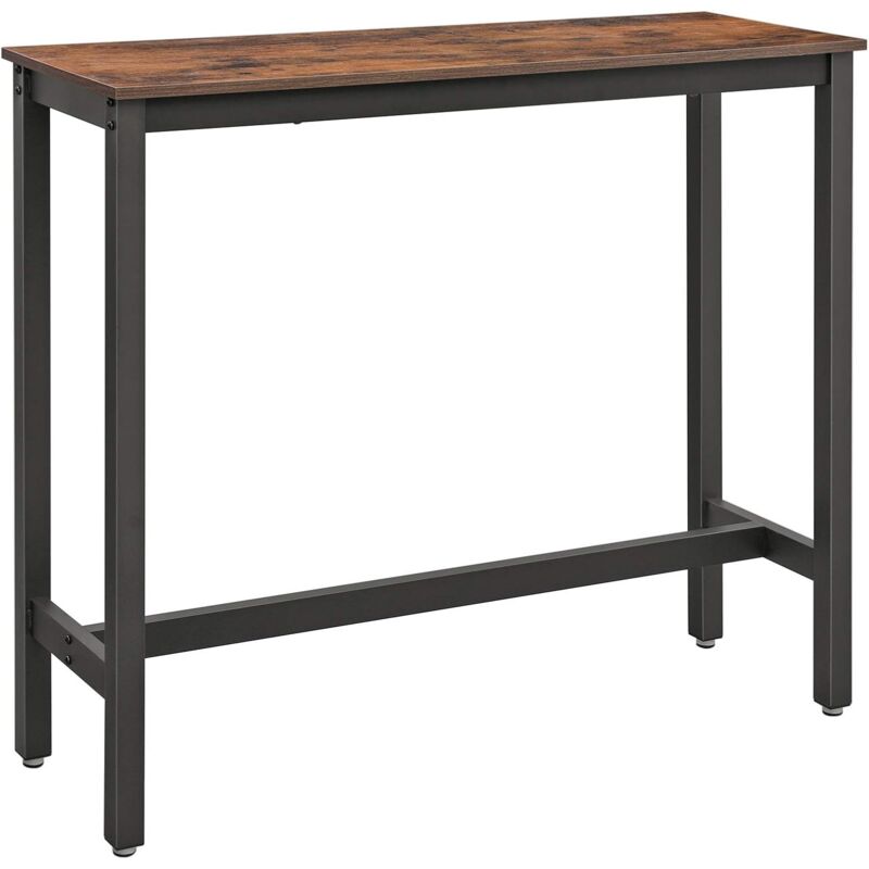 VASAGLE Bartisch, Küchentisch, Küchentresen, rechteckiger Stehtisch, stabiles Metallgestell, 100 x 40 x 90 cm, einfacher Aufbau, schmal, VASAGLE Bartisch, Küchentisch, Küchentresen, rechteckiger Stehtisch, stabiles Metallgestell, 100 x 40 x 90 cm, einfacher Aufbau, schmal,