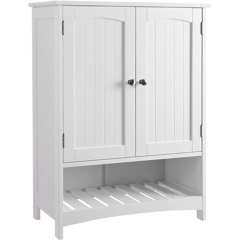 Vasagle Bathroom Floor Cabinet With Adjustable Shelf Country