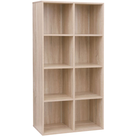 Vasagle – Bibliothèque enfant 8 compartiments – Panneau aggloméré E1 12mm – Dimensions 30x65,1x128,9cm – Charge max 15kg par compartiment