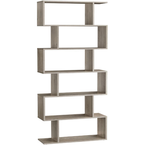 Vasagle – Bibliothèque étagère 6 niveaux en aggloméré grège – Dimensions 24 x 70 x 191,6 cm – Capacité 10 kg par compartiment – Design moderne pour salon, bureau, chambre