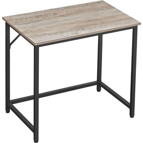 Vasagle – Bureau droit 80 x 50 x 75 cm – Métal noir – Style industriel – Charge max 50 kg – Montage facile – Pour petits espaces