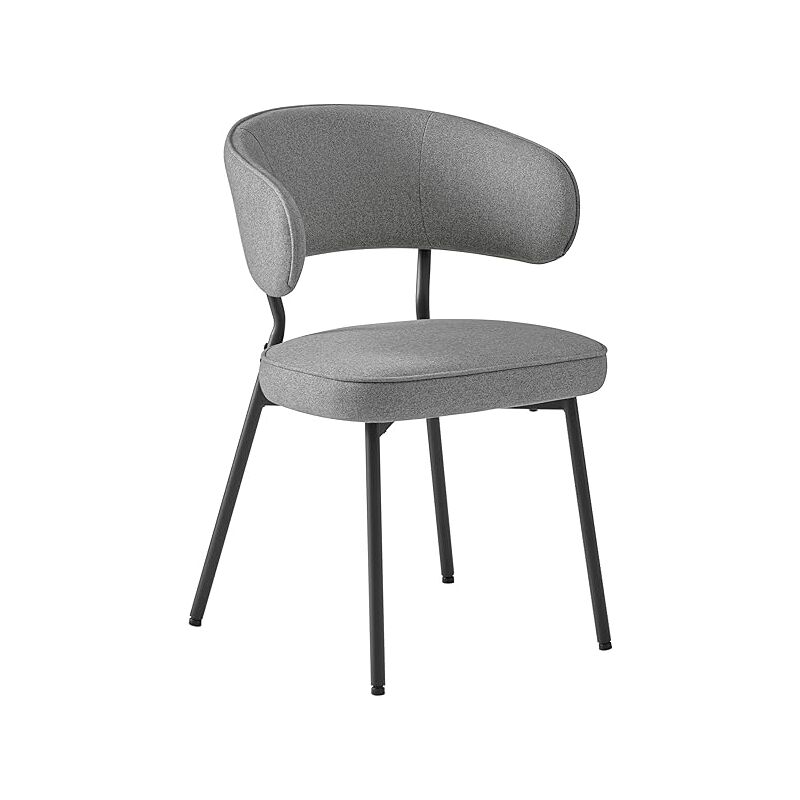 Songmics - vasagle Chaise de Salle à Manger, Chaise de Cuisine, Siège Rembourré, Fauteuil de Salon, Pieds en Métal, Moderne, pour Salle à Manger,