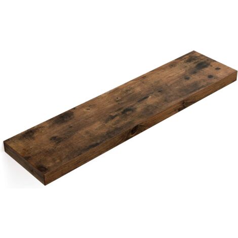 Vasagle – Étagère murale flottante 80 x 20 x 3,8 cm – MDF marron rustique – Charge max 15 kg – Pour livres et décorations